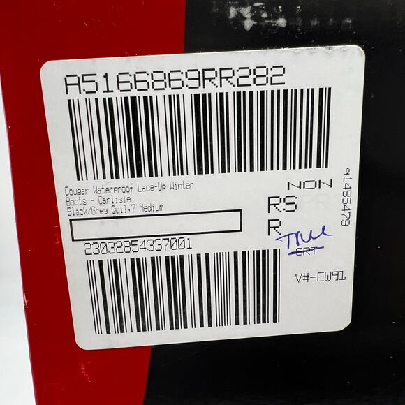 Cougar Waterproof Winter Boots Size 7 Medium Black Quilt Carlisle Lace Up - Picture 12 of 12